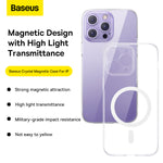 LinkMejor Case for iPhone 14 6.1 inch Crystal Series Magnetic Phone Case with High Light Transmittance