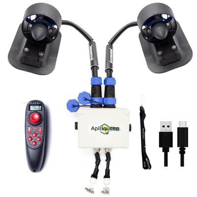 [HK Direct] Apisqueen 12-16V Underwater Thruster U2 Set Total Driving Force 7.5 lbs Can Push 220.5 lbs Speed 1-3 km/h Brushless Motor for Fishing Boats and ROVs