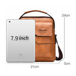 Men's Fashion PU Leather Shoulder Bag, Large Capacity Retro Business Crossbody Bag For Men Handbag Messenger Bag Waist Bag Office Use Bag Casual Day Bag, Multi-pocket Large Capacity, Waterproof and Wear-resistant