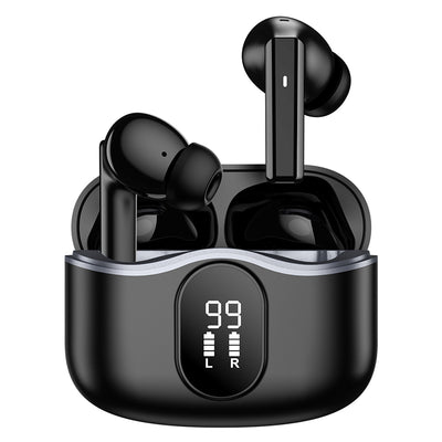 Jiadeshi M18 Headset Wireless bluetooth 5.4 Earphone 4-Mic/6-Mic Call Noise Reduction 13mm PU+PEK Composite Diaphragm 20H Playback LED Digital Display 0.45s Low Game Delay In-ear Sports Headphones