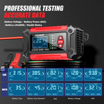 LinkMejor FTC-1206 Car Battery Charger Tester with Comprehensive Health Check Precise Test Range 4AH-200AH Pulse Repair Function User-Friendly LCD Screen Safe AC to DC Charging Protection