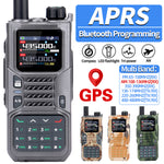 LinkMejor RD-55 PRO 10W Walkie Talkie Multi-Band GPS APRS bluetooth Programming Wireless Frequency Copying Type-C Compass Long Range Two Way Radio with Flashlight