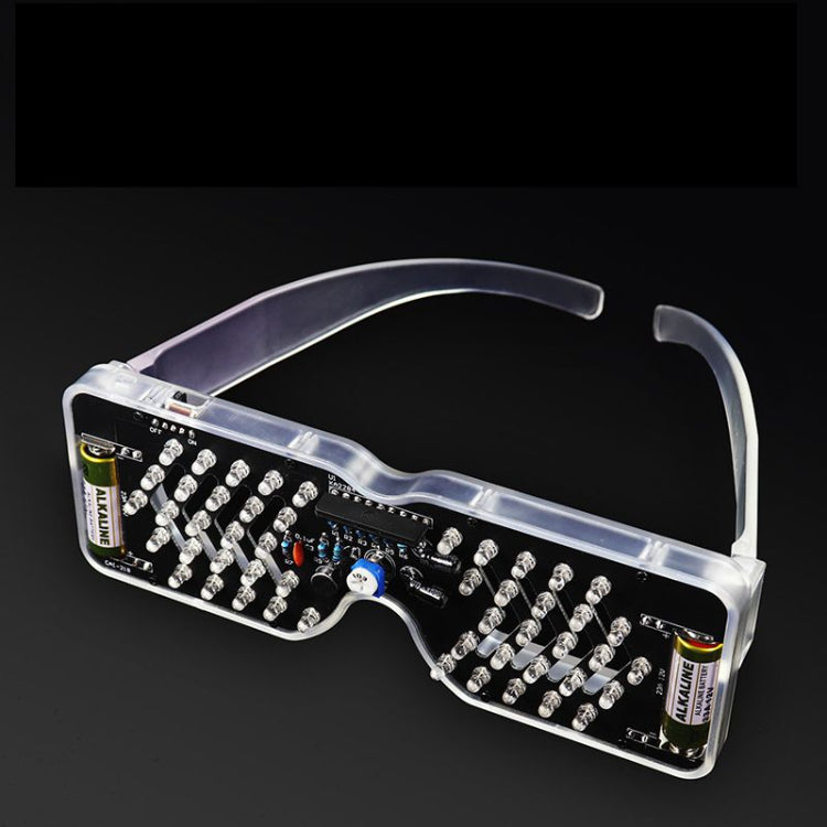 DIY Kits LED Light Emitting Glasses Making Kit Voice Activated Light-emitting Diode Flashing Light Electronic Soldering Set