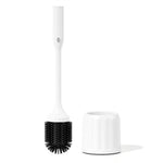 Tevorex Wireless Electric Silicone Head Toilet Brush Long Handle 360° rotation Cleaning Brush Household Bathroom USB Rechargeable White Cleaning Tools