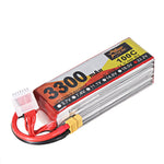 LinkMejor Power 22.2V 3300mAh 100C 6S Lipo Battery XT60 Plug for RC Racing Drone
