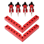 LinkMejor 2 Set Woodworking Precision Clamping Square L-Shaped Auxiliary Fixture Splicing Board Carpenter Square Ruler Woodworking Tool