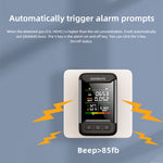 4IN1 CM51 Indoor Carbon Monoxide Formaldehyde HCHO TVOC Air Quality Monitor Portable Multi Function Temperature Humidity Measurement Real Time Alarm Adjustable Brightness Compact Design Home Office Air Safety System