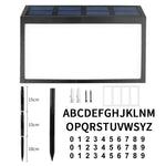 Solar Door Number Light Outdoor Wall-Mounted Ground Plug Road Sign Sensor Light LED House Number Address Indicator