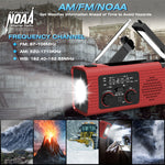 IPRee Hand Crank Emergency Radio Solar Powered Radio with LED Flashlight SOS Alarm Portable Radio for Outdoor Camping and Emergency