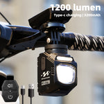 LinkMejor 1200LM Wireless Remote Bike Headlight Waterproof Cutoff Line Bicycle Front Light for MTB Road Bike Night Riding Safety
