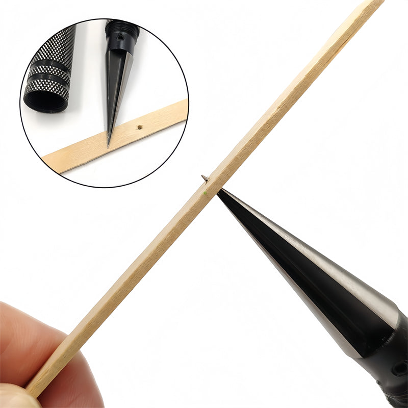 Manual Hole Punch Tool Metal Hole Puncher Hole Expanding Reamer Alloy Steel Aluminum 0-14mm Long Handle Lightweight Sharp Cutter Head for RC Model Car Tamiya HPI Axial Losi Kyosho HSP Tools