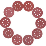 125mm 5 Inch Round Sandpaper 8 Hole Hook and Loop Sanding Discs for Wood Metal Polishing Rust Removal #60/80/100/120/150/180/240/320/400/600 Grits