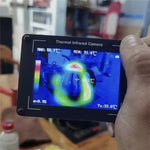 LinkMejor Thermal Imager with Advanced MLX90640 Sensor OV2640 Visible Light Camera Fusion Mode 3.5inch Screen Display