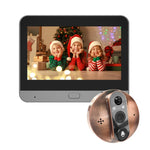 Tuya Smart WiFi Doorbell 1080P Peephole Camera 2MP 2304x1296P PIR Motion Alexa Google Integration 5000mAh Battery Two-Way Intercom Night Vision