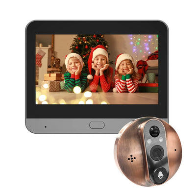 Tuya Smart WiFi Doorbell 1080P Peephole Camera 2MP 2304x1296P PIR Motion Alexa Google Integration 5000mAh Battery Two-Way Intercom Night Vision
