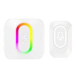 Intelligent Wireless Music Doorbell 50-100 Meters Range 38 Rings LED Lighting Silent Mode Adjustable Volume Call Alarm Waterproof Smart Home Door Bell