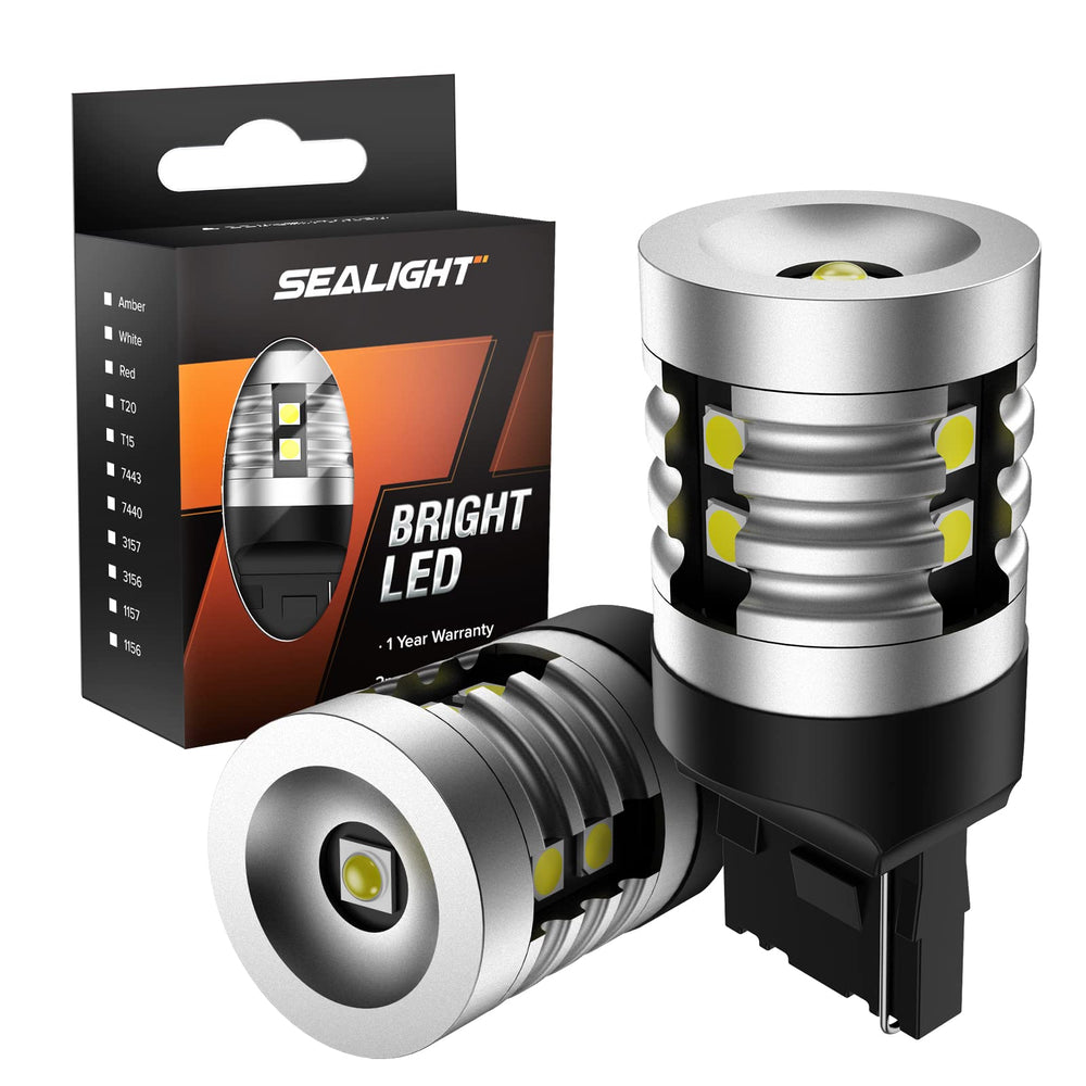 LinkMejor J1 7440 12V 8.5W 1000LM 3030SMD 6500K White LED License Plate Car Reverse Light Plug And Play