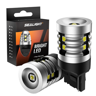 LinkMejor J1 7440 12V 8.5W 1000LM 3030SMD 6500K White LED License Plate Car Reverse Light Plug And Play