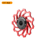 WEST BIKING 3/5 CM Mountain Bicycle Ceramic Rear Dial Guide Wheel 11T 13T Tooth Derailleur Aluminum Alloy Perrin Bearing Tension Wheel
