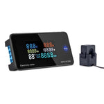 LinkMejor AC 50~300V 20A/100A Digital Electricity Meter Voltmeter Ammeter With CT Power Current Voltage Temperature Measurement