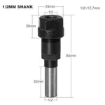1/4 Inch Shank 1/2 Inch Shank 8mm Shank Router Collet Chuck Extension Router Bit Collet Extension Adapter