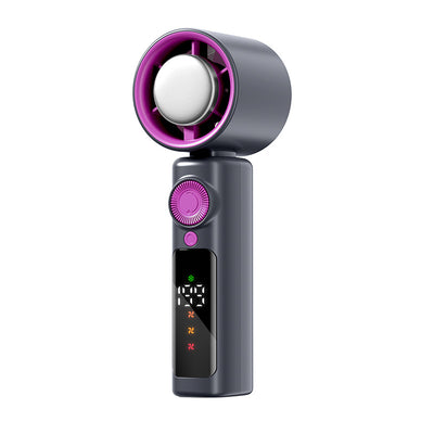Tevorex High-Speed Handheld Cooling Fan 1-199 Adjustable Gear Violent Turbo Fan Digital Display Screen Desktop 4000mAh Portable Small Fan