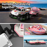 LinkMejor Q235 Q236 YW RTR Q Version 1/64 2.4G RWD Mini Alloy RC Car Six Wheel Off-Road Pickup Truck LED Light Support App Remote Control Three Speed Vehicles Models Pocket Toys Desktop Collection Gift For Boys
