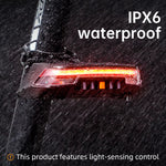 LinkMejor Wireless Remote Control Bicycle Taillight with Turn Signals and Brake Light USB Rechargeable IPX6 Waterproof Bicycle Rear Safety Light