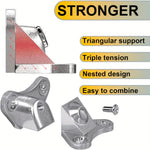 Zinc Alloy Corner Bracket L Shaped Support Connector 10 Pack Rust Resistant Heavy Duty Screws Included Furniture Hardware for Tables Chairs Shelves Cabinets