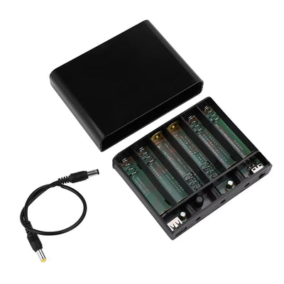 DIY UPS Battery Box 6x18650 Uninterruptible Power Supply 5V 9V 12V Output 60W Max Suitable for Router Surveillance Camera LED Light