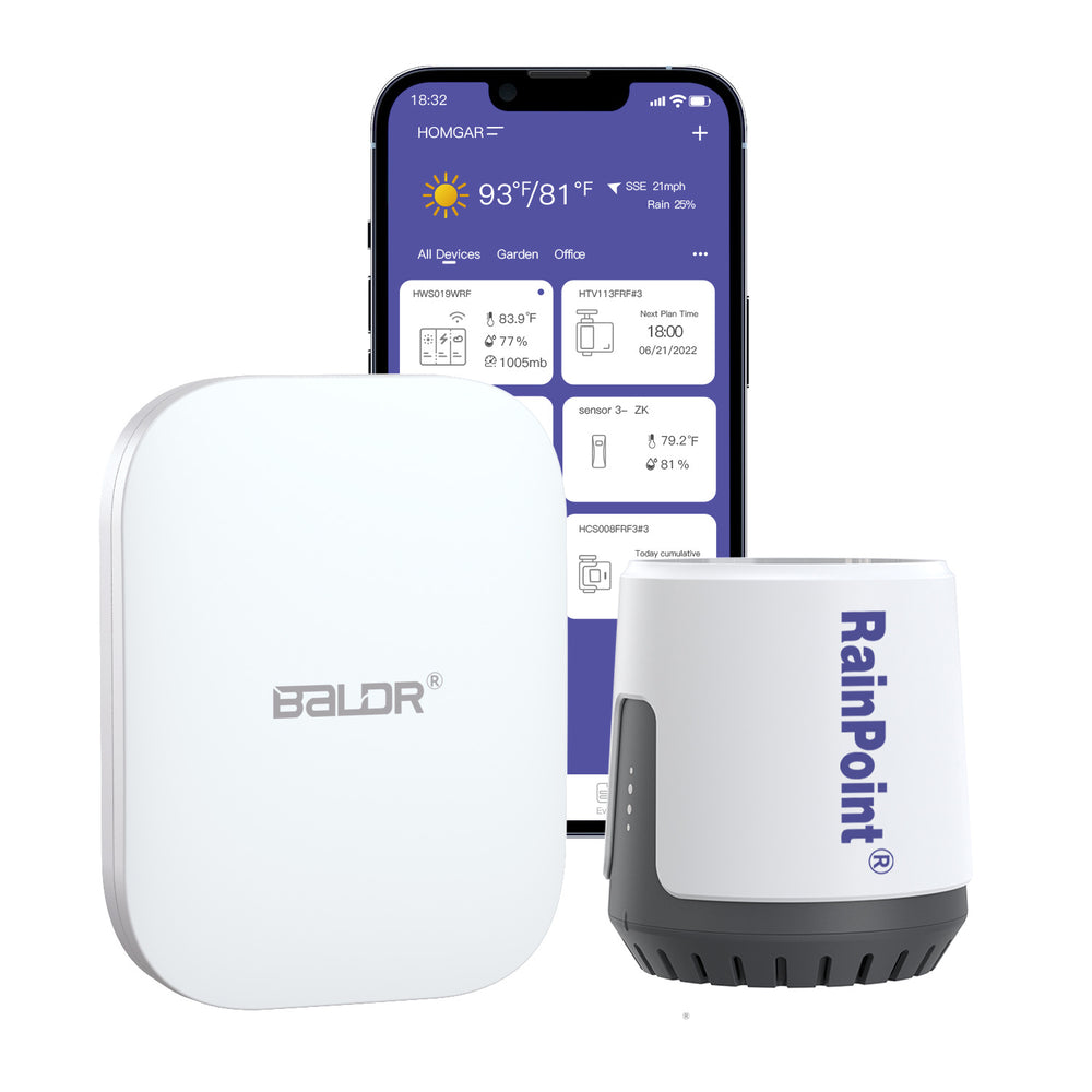 LinkMejor Wireless Digital Rain Gauge Outdoor with App Control Smart Rain Sensor with Accurate Rain Gauge Monitoring