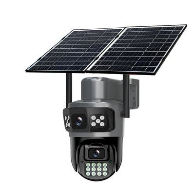 LinkMejor 4G LTE Solar Security Camera 10MP Dual Lens 5K PTZ Night Vision 2-Way Audio Motion Alert Waterproof Outdoor Surveillance Cameras