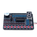 Small Blackboard DIY Electronic Quiz Buzzer Kit 8-Way Responder Digital Display Test Circuit Soldering Practice Module Kit