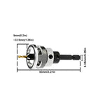 Four-Blade Countersink Drill Bit Set with Depth Stop L-Shape Wrench Titanium Alloy Bit 2.8mm-4.0mm Spiral Flute Design for Efficient Chip Removal