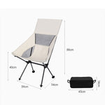 Outdoor Folding Moon Chair Portable High-Back Chair Backrest Leisure Fishing Chair for Camping, Beach, Travel, Picnics