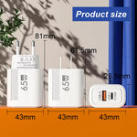[GaN Tech] APD-180 2-Port USB PD Charger USB-A+USB-C PD QC3.0 Fast Charging Wall Charger Adapter EU Plug US Plug for iPhone 16 15 14 13 Pro for Samsung Galaxy Z Flip6 for Xiaomi Civi 4 Pro for Huawei Nova Flip