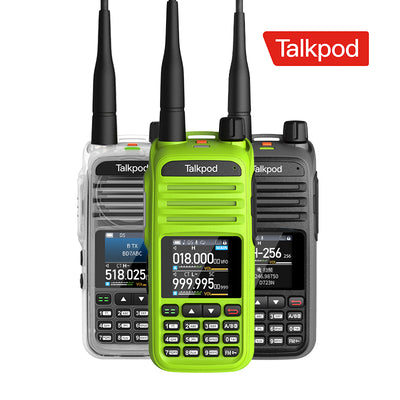 Talkpod A36plus 10W Walkie Talkie Multi-Band Dual PTT VHF UHF AM FM Long Range VOXs Type-C Fast Charging Wireless Two-Way Radio for Safety Communication