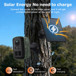 3MP Solar Security Camera Camouflage Color Night Vision PIR Motion Detections 2-Way Audio  IP66 Waterproof Wireless Outdoor Indoor Surveillance CCTV Cameras
