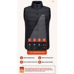 28 Zone Heated Vest Adjustable Temperature Warm Heating Vest Winter Outdoor Body Warmer