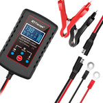 RJTianye 6V 12V 2A Car Smart Battery Charger ASE Adapter Automatic Float Charge Motorcycle Lawn Mower Tractor Lead Acid AGM Battery