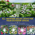 Elfeland 10PCS LED Solar Lawn Path Light Stainless Steel Waterproof Garden Landscape Lamp for Home Street Decoration