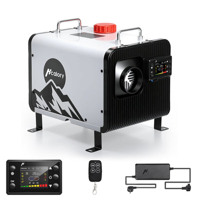 LinkMejor HBH2 5L 8KW Diesel Parking Heater All-in-One with Automatic Start and Stop 2500/5000M Plateau Mode Bluetooth/Remote/LCD Intelligent Control 12V/24V/220-240V for Truck RV Trailer Van Boat Tent