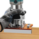 For 65mm Trimming Machine 2 In 1 Slotted Bracket Invisible Fasteners Wardrobe Cupboard Panel Punch Locator Aluminum with Scale