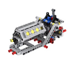 LinkMejor High-Tech Mechanical Power Group V8 Engine Model Matched Sequential 4 Speed Gearbox Building Block Bricks DIY Toys
