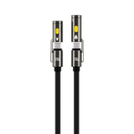 LinkMejor PD240W USB C to C Fast Charging Cable with Lighting Cigarete Lighter Function 480Mbps Data Transfer Built-in Flashlight Zinc Alloy Nylon Braided Cables