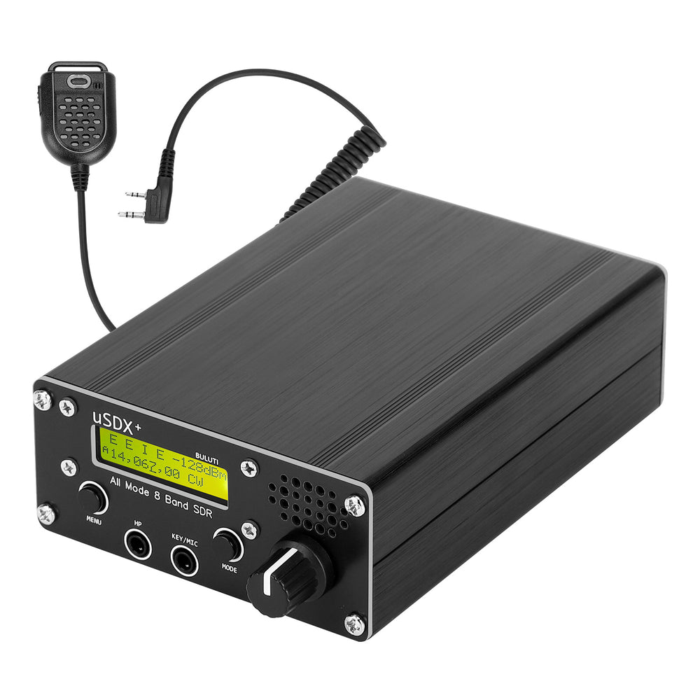 LinkMejor High Frequency Shortwave Transceiver 8 Band 3-5W 13.8V TCXO 1ppm BNC CAT PTT Out Radio USDR SDR Transceiver HF SSB QRPLCD