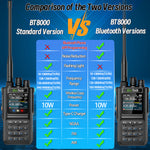 LinkMejor BT8000 10W Multi Band Radio Walkie Talkie 256 Channels Type-C Charging Bluetooth Frequency APP Programming Wireless Copy Frequency AM FM NOAA Weather Alert Two Way Radio