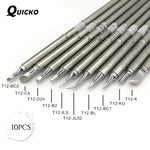LinkMejor T12 Series 10 Piece Soldering Iron Tip Set for 942 Soldering Station High Quality Rapid Heating Precision Tips