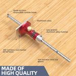 LinkMejor Marking Gauge Precision Woodworking Scribe Tool with Micro-Adjustment 12MM Carbide Blade and Stainless Steel Rod for Layout Work