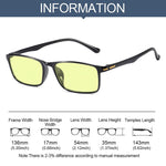 Universal +200 Night Vision/Transparent Reading Glasses for Men Women HD Anti-Blue Light Presbyopia Eyeglasses
